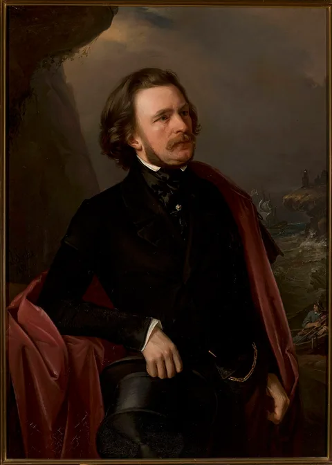 Józef Simmler, Portrait of Dr. Teodor Teutold-Tripplin, traveler.
