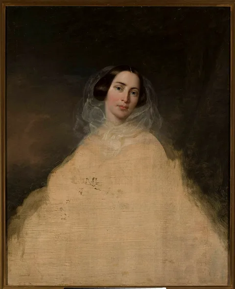 Józef Simmler, Portrait study of a lady.