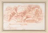 Paolo de Matteis, Flying Figure Appearing before an Enthroned Figure
