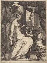 Jacques Bellange, The Madonna Spinning