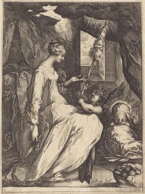 Jacques Bellange, The Madonna Spinning