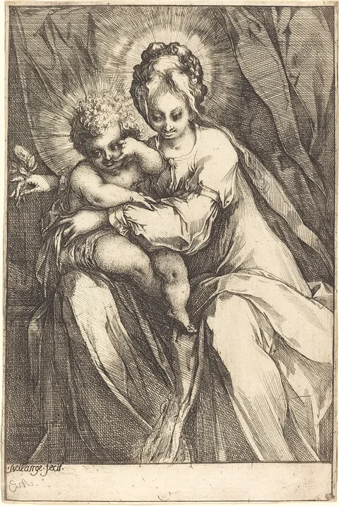 Jacques Bellange, The Virgin and Child with a Rose