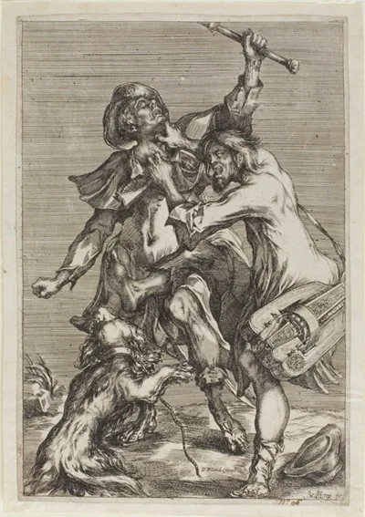 Jacques Bellange, Two Beggars Fighting