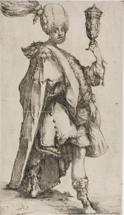 Jacques Bellange, The Three Magi: Balthasar, King of Sheba