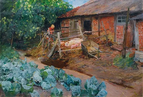Ludwig Dettmann, Piggery