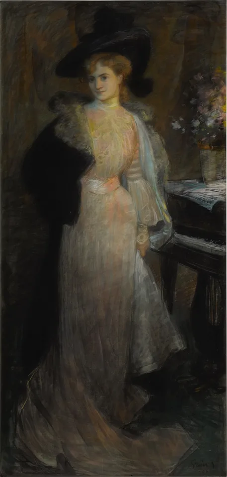 Jules-Alexandre Grün, Portrait of an Elegant Lady