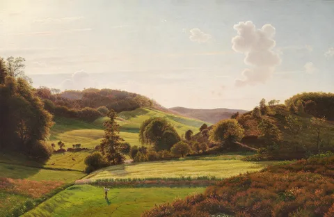 Vilhelm Kyhn, A summer landscape with hills.
