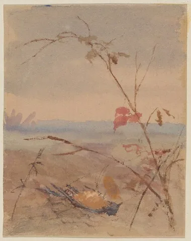 Fidelia Bridges, Dead Yellow-breasted Bird in Autumn Landscape