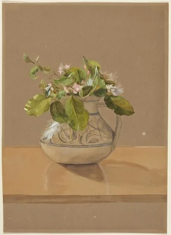 Fidelia Bridges, Flowers in a Pitcher