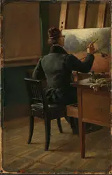 Johann Siegwald Dahl, The Painter J.C. Dahl at his Easel