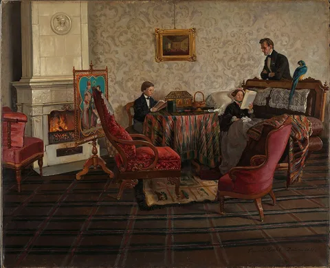 Johann Siegwald Dahl, The Living Room of the Danish Minister in Dresden