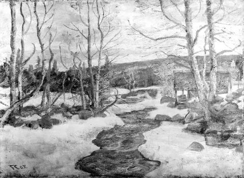 Frederik Collett, April at Lillehammer