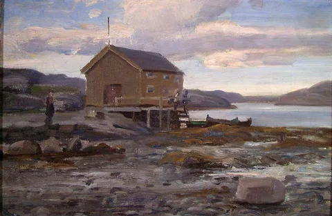 Frederik Collett, Boat House in Flatanger