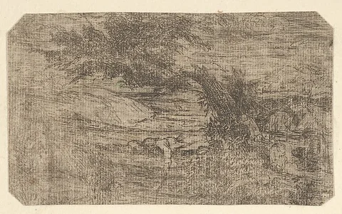 Rodolphe Bresdin, Le Pêcheur sur le Pont (The Fisherman on the Bridge)