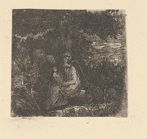 Rodolphe Bresdin, La Sainte Famille (The Holy Family)