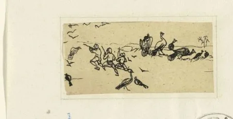 Rodolphe Bresdin, Drie mannen op jacht naar vogels