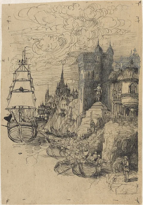 Rodolphe Bresdin, Seascape