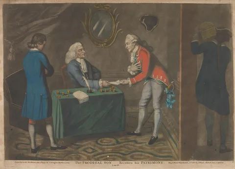 John Raphael Smith, The Prodigal Son Recieves His Patrimony (1 of 5)