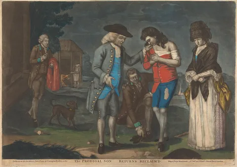 John Raphael Smith, The Prodigal Son Returns Reclaim'd (1 of 5)