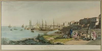 John Raphael Smith, Margate, Inner View of the Pier, Bathing Rooms, and taken from the Shipwrights