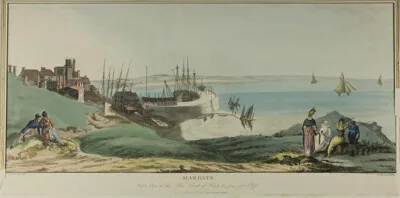 John Raphael Smith, Margate, Outer View of the Pier, Coast of Kent, and from Fort Cliffs