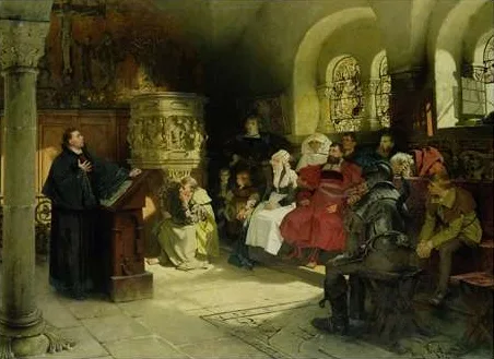 Hugo Vogel, Martin Luther preaching at the Wartburg