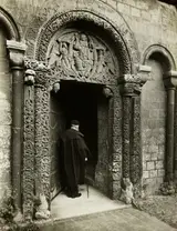 Frederick H. Evans, Ely Cathedral: Prior's Door, with Bedesman