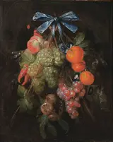 Cornelis de Heem, Festoon with Fruit and Flowers