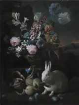 Franz Werner Tamm, Flower Piece with Rabit