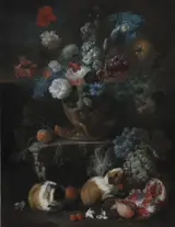 Franz Werner Tamm, Flower Piece with Guinea Pigs