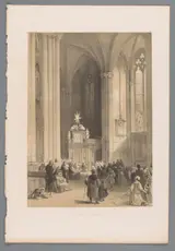 Louis Haghe, Gezicht op het reliekschrijn van de drie koningen in de Dom van Keulen