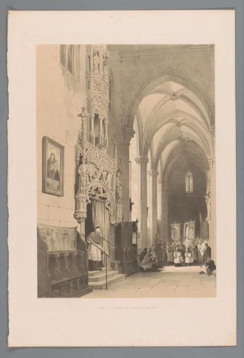 Louis Haghe, Toegang naar de sacristie in de Sint-Laurentiuskerk te Neurenberg