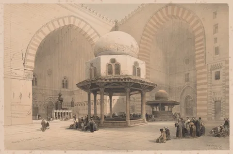 Louis Haghe, Egypt & Nubia, Volume III, No. 8: Mosque of Sultan Hassan, Cairo