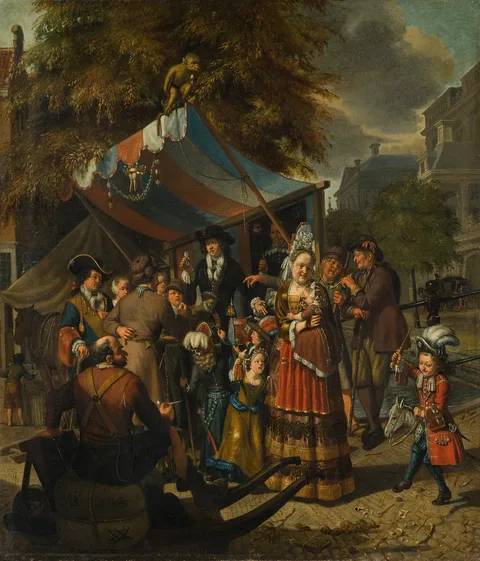 Matthijs Naiveu, Amsterdam city scene with a quack