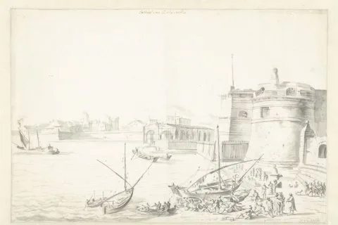 Jacob van der Ulft, Gezicht op het kasteel van Civitavecchia