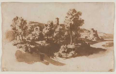 Jacob van der Ulft, Landscape with Fortification Between Marino and Frascati