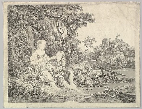 Jacques Philippe Le bas, Pensant-ils au Raisin? (Are They Thinking About the Grape?)