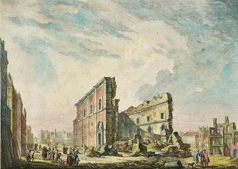 Jacques Philippe Le bas, Ruins of St. Paul's Church after the 1755 earthquake