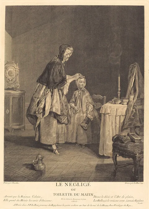 Jacques Philippe Le bas, Le neglige, ou la toilette du matin