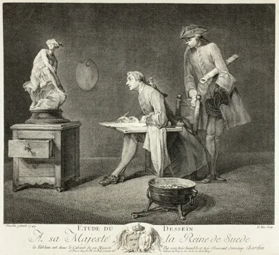 Jacques Philippe Le bas, Etude du Dessein (The Drawing Lesson)