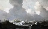 Pieter Mulier the Elder, Four Vessels Running Before a Gale