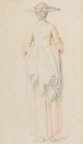 William Hoare, Lady Holding Her Cloak from Behind
