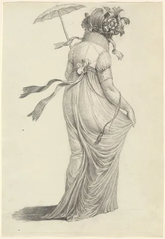 Carl Wilhelm Kolbe, A Fashionable Young Woman Seen from Behind