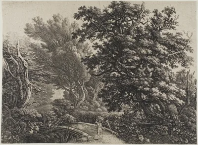 Carl Wilhelm Kolbe, Rustic Bridge in a Tangled Wood