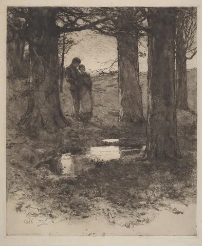 William Langson Lathrop, An Evening Walk