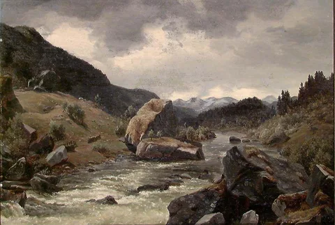 Bernt Lund, Landscape with a River