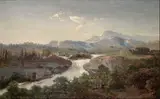 Bernt Lund, Landscape with a Waterfall