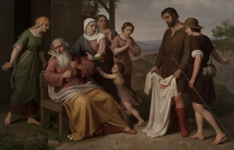 Pelegrí Clavé, Jacob receives Joseph's bloody tunic