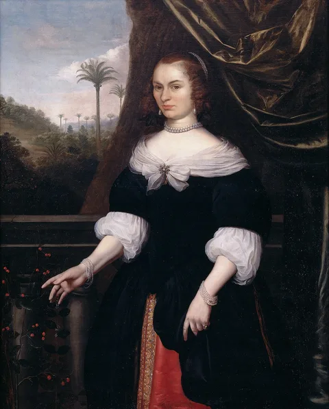 Daniel Vertangen, Portrait of Dina Lems, Wife of Jan Valckenburgh