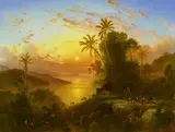 Ferdinand Bellermann, Coast of La Guaira at sunset
